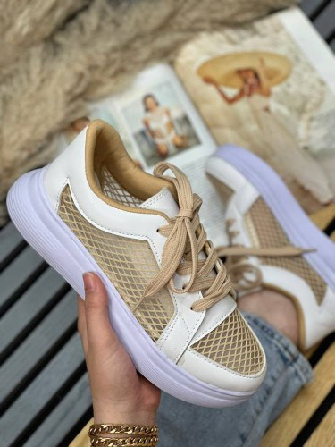 ونس توری جدید زنانه/دخترانه رویه چرم حوله ای و تور وارداتی زیره پیو سایزبندی ۳۷ تا ۴۰ قالب استاندارد