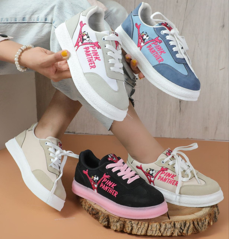 ونس جدید پلنگ صورتی زنانه/دخترانه زیره پیو و باکیفیت بسیار شیک خوشپا راحت سایزبندی ۳۷تا۴۰