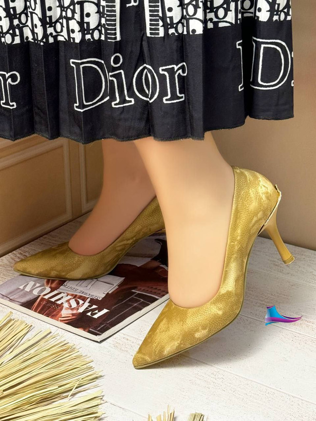 کفش مجلسی زنانه/دخترانه مدل پروانه قالب استاندارد پاشنه ۷ سانت کیفیت عالی سگک فلای جنس چرم پتینه پلنگی سایزبندی ۳۷تا۴۰