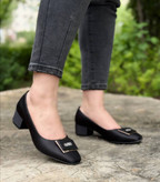 کالج مجلسی زنانه/دخترانه جنس رویه ساتن کبریتی پاشنه ۴ سانت سایزبندی ۳۷ تا ۴۰