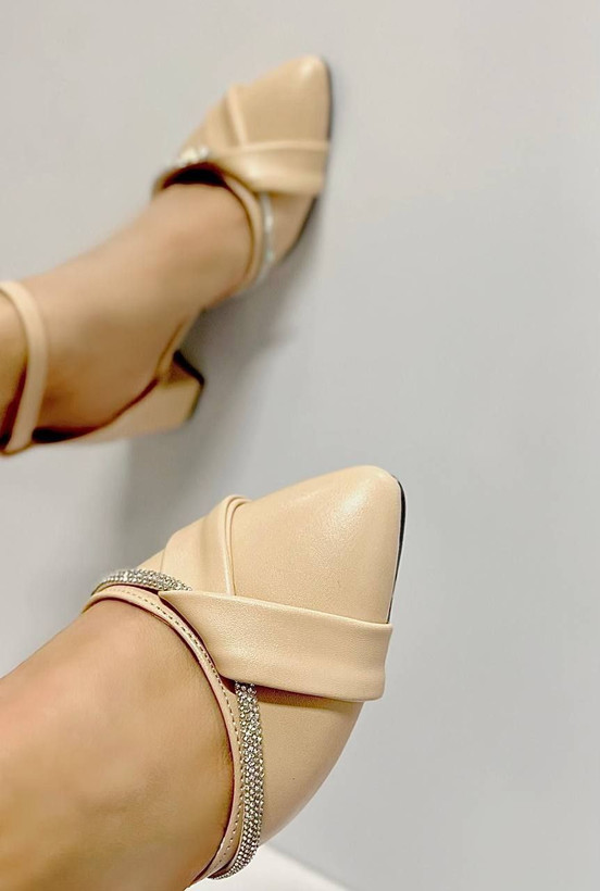 کفش مجلسی زنانه/دخترانه مدل shell رویه کار بیاله ترک پاشنه ۵ سانت rafik سایزبندی ۳۷ تا ۴۱ نگین وارداتی ترک