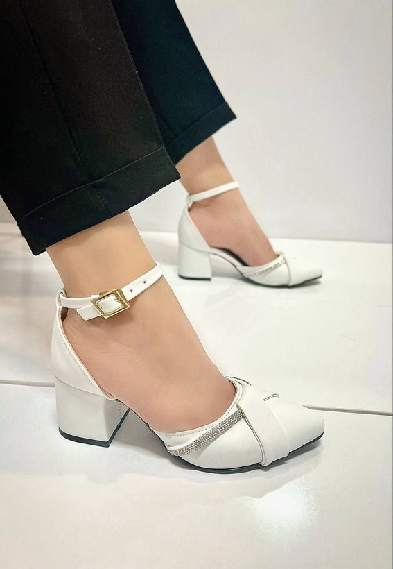 کفش مجلسی زنانه/دخترانه مدل shell رویه کار بیاله ترک پاشنه ۵ سانت rafik سایزبندی ۳۷ تا ۴۱ نگین وارداتی ترک