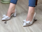 کفش مجلسی زنانه/دخترانه مدل پاپیون رویه ورنی ترک پاشنه ۵ سانتی بتا سایزبندی ۳۷ تا ۴۱ قالب استاندارد پاخوری شیک