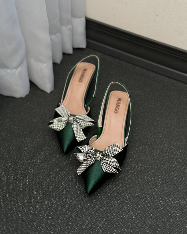 کفش مجلسی پاپیونی زنانه/دخترانه پاشنه ۳ سانت سایزبندی ۳۶ تا ۴۱ زیره دافوس قالب ترک