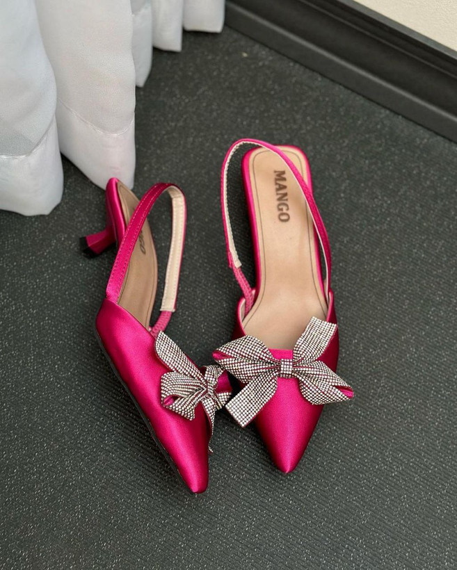 کفش مجلسی پاپیونی زنانه/دخترانه پاشنه ۳ سانت سایزبندی ۳۶ تا ۴۱ زیره دافوس قالب ترک