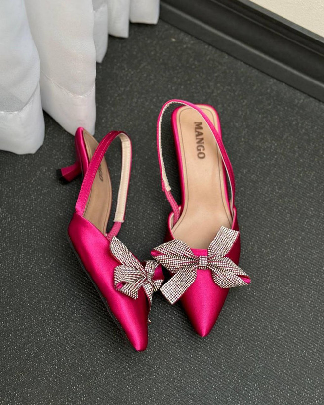 کفش مجلسی پاپیونی زنانه/دخترانه پاشنه ۳ سانت سایزبندی ۳۶ تا ۴۱ زیره دافوس قالب ترک