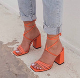 کفش تابستانی/صندل زنانه دخترانه زیره دافوس پاشنه ۶ سانت رویه چرم صنعتی درجه یک سایزبندی ۳۶ تا ۴۱ قالب استاندارد ترک