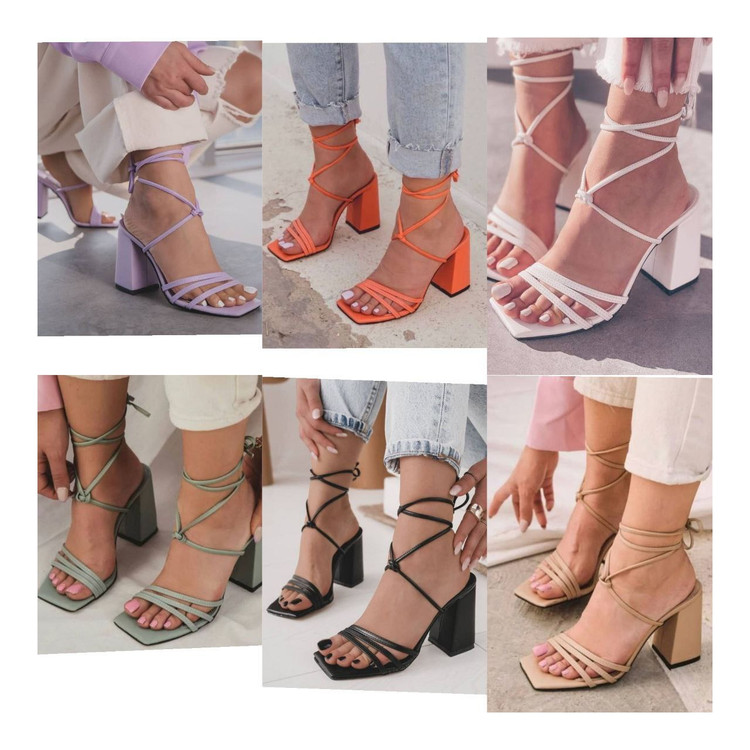 کفش تابستانی/صندل زنانه دخترانه زیره دافوس پاشنه ۶ سانت رویه چرم صنعتی درجه یک سایزبندی ۳۶ تا ۴۱ قالب استاندارد ترک