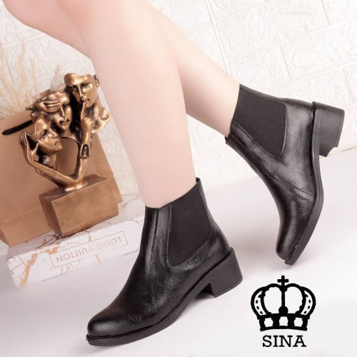 بوت زنانه/دخترانه مدل چلسی رویه سوگو خارجی زیره یخ شکن شیک و خوشپا سبک و طبی و جدید سایزبندی ۳۷ تا ۴۰