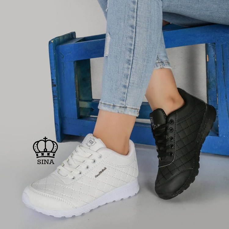 کفش اسپرت زنانه/دخترانه مدل ماسیمودوتیا رویه چرم صنعتی درجه یک زیره پی یو فوق العاده سبک و راحت و طبی کفش شرکتی شیک و خوشپا