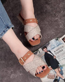 کفش دمپایی/صندل زنانه دخترانه مدل کمربندی ضربدری جدید و سبک و راحت سایزبندی ۳۷تا۴۰