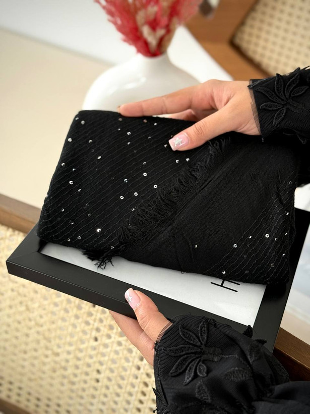 شال پاییزه مشکی تک رنگ فروش بصورت تک و عمده 🍁