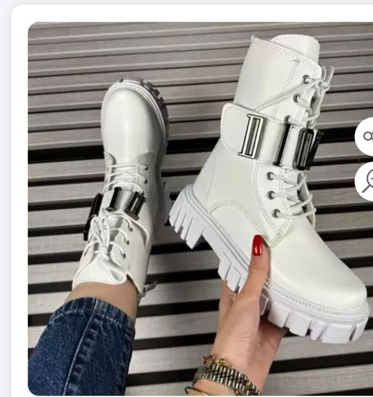 بوت دیور زنانه/دخترانه در رنگبندی مشکی و سفید سایزبندی ۳۷ تا ۴۰