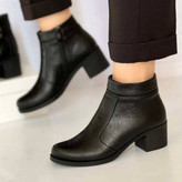 کفش بوت زنانه/دخترانه جنس سوگو بغل زیپ کار با کیفیت و ضمانتی سایزبندی ۳۷ تا ۴۰