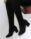 بوت جورابی بلند چرم پاشنه دار زنانه/دخترانه پاشنه ۵ سانت زیره دافوس کیفیت اصلی سایزبندی ۳۷ تا ۴۰ قالب استاندارد