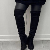 بوت جورابی بلند چرم پاشنه دار زنانه/دخترانه پاشنه ۵ سانت زیره دافوس کیفیت اصلی سایزبندی ۳۷ تا ۴۰ قالب استاندارد