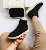 بوت دو زیپ جدید زنانه/دخترانه زیره پیو و سبک طبی رویه میکروسوییت درجه یک بسیار شیک خوشپا و راحت سایز۳۷ تا ۴۰