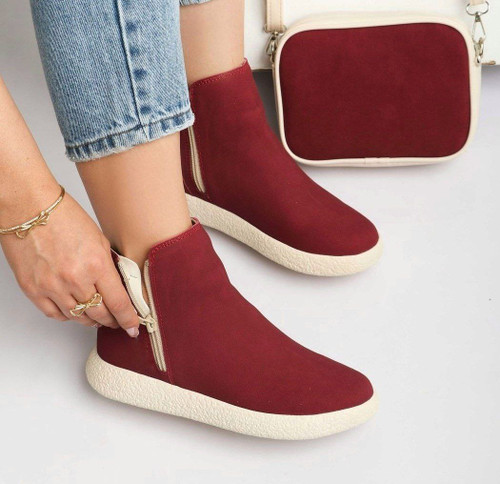 بوت دو زیپ جدید زنانه/دخترانه زیره پیو و سبک طبی رویه میکروسوییت درجه یک بسیار شیک خوشپا و راحت سایز۳۷ تا ۴۰