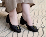 کفش مجلسی زنانه/دخترانه رویه ساتن طرح جدید پاشنه ۴ سانتی مبلی کیفیت بینظیر متریال ترک پاخوری شیک سایز ۳۷ تا ۴۰