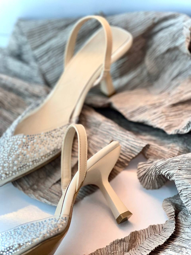 کفش مجلسی زنانه/دخترانه زارا مرواریدی پاشنه ۶ سانت با کیفیت و ضمانت سایزبندی ۳۶ تا ۴۱
