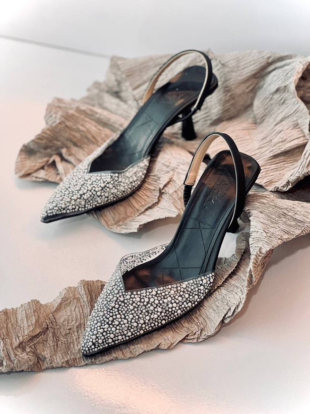 کفش مجلسی زنانه/دخترانه زارا مرواریدی پاشنه ۶ سانت با کیفیت و ضمانت سایزبندی ۳۶ تا ۴۱
