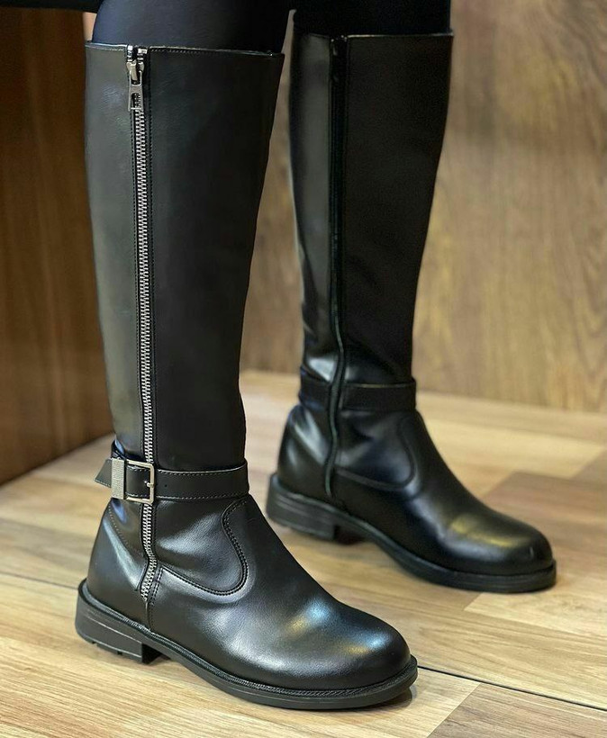 بوت بلند جدید زنانه/دخترانه بغل زیپ کیفیت عالی بسیار شیک و خوشپا و راحت سایز۳۶ تا ۴۰