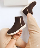 بوت دو زیپ جدید زنانه/دخترانه زیره پیو و سبک طبی رویه میکروسوییت درجه یک بسیار شیک خوشپا و راحت سایز۳۷ تا ۴۰