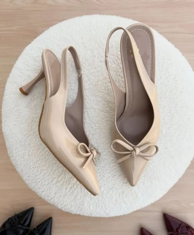 کفش مجلسی زنانه/دخترانه مدل آیسو پاشنه ۶ سانت برند sis رویه کار ورنی ترک سایزبندی ۳۶ تا ۴۰