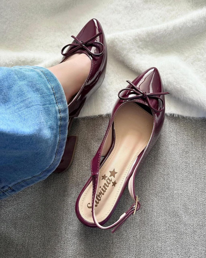 کفش مجلسی زنانه/دخترانه مدل لاوین پاشنه ۵ سانت راحت رویه ورنی وارداتی ترک سایزبندی ۳۷ تا ۴۱ کیفیت کفش تبریز