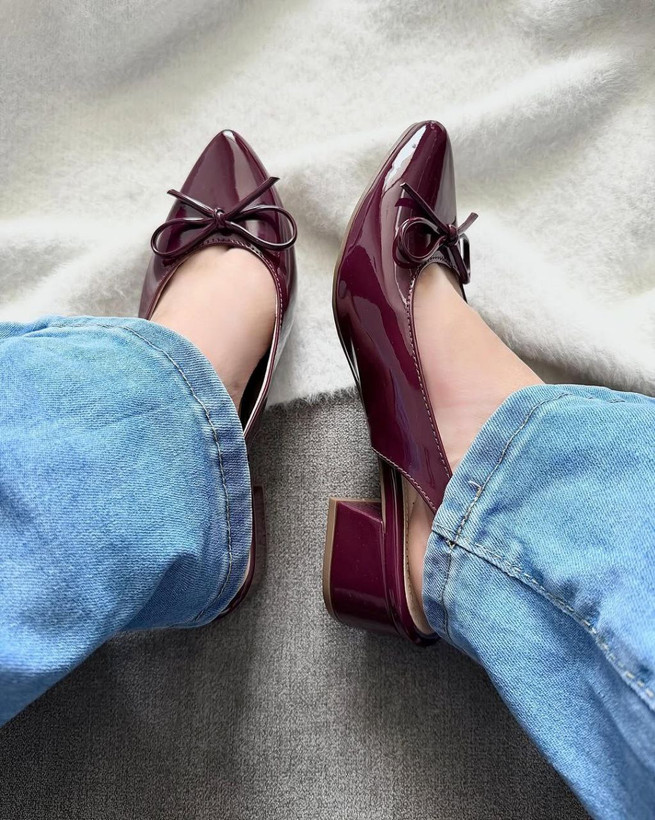 کفش مجلسی زنانه/دخترانه مدل لاوین پاشنه ۵ سانت راحت رویه ورنی وارداتی ترک سایزبندی ۳۷ تا ۴۱ کیفیت کفش تبریز