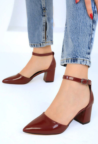 کفش مجلسی و کلاسیک زنانه/دخترانه مدل لیزا پاشنه ۵ سانت سایزبندی ۳۷ تا ۴۱ جنس چرم کیفیت عالی