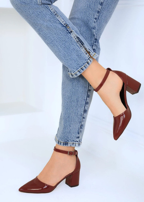 کفش مجلسی و کلاسیک زنانه/دخترانه مدل لیزا پاشنه ۵ سانت سایزبندی ۳۷ تا ۴۱ جنس چرم کیفیت عالی