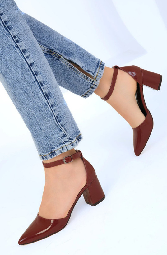 کفش مجلسی و کلاسیک زنانه/دخترانه مدل لیزا پاشنه ۵ سانت سایزبندی ۳۷ تا ۴۱ جنس چرم کیفیت عالی