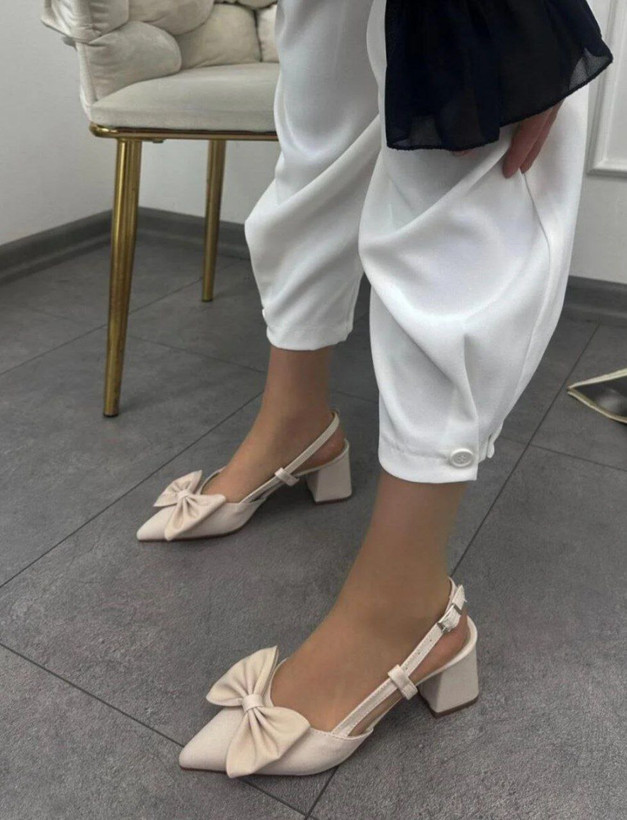 کفش مجلسی زنانه/دخترانه مدل ماهلین سایزبندی ۳۷ تا ۴۱ پاشنه ۵ سانت زیره کار Pu نرم مناسب روزمره و مجالس قالب کار ترک