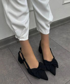 کفش مجلسی زنانه/دخترانه مدل ماهلین سایزبندی ۳۷ تا ۴۱ پاشنه ۵ سانت زیره کار Pu نرم مناسب روزمره و مجالس قالب کار ترک