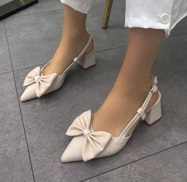 کفش مجلسی زنانه/دخترانه مدل ماهلین سایزبندی ۳۷ تا ۴۱ پاشنه ۵ سانت زیره کار Pu نرم مناسب روزمره و مجالس قالب کار ترک