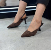 کفش پاشنه دار پلنگی جدید زنانه/دخترانه زیره دافوس پاشنه ۵ سانت کیفیت عالی سایزبندی ۳۷ تا ۴۰