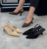 کفش پاشنه دار پلنگی جدید زنانه/دخترانه زیره دافوس پاشنه ۵ سانت کیفیت عالی سایزبندی ۳۷ تا ۴۰