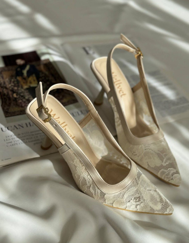 کفش مجلسی گیپوری/دانتل زنانه دخترانه بسیار جدید زیره دافوس کیفیت عالی سایزبندی ۳۷ تا ۴۰