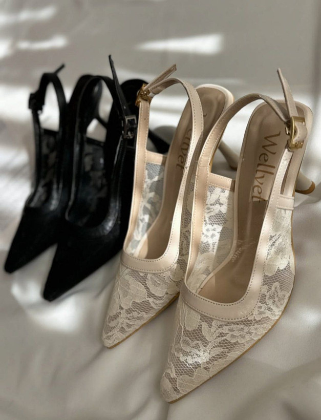 کفش مجلسی گیپوری/دانتل زنانه دخترانه بسیار جدید زیره دافوس کیفیت عالی سایزبندی ۳۷ تا ۴۰