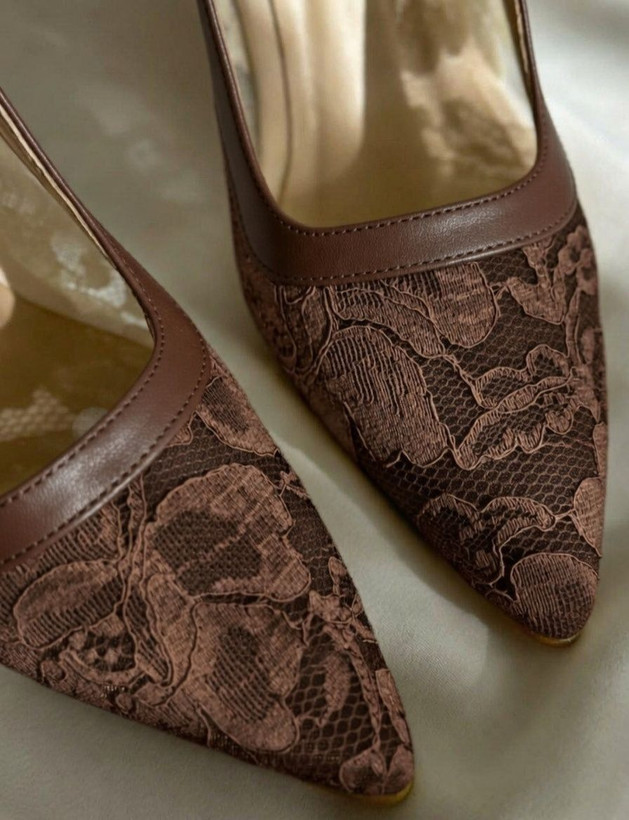 کفش مجلسی گیپوری/دانتل زنانه دخترانه بسیار جدید زیره دافوس کیفیت عالی سایزبندی ۳۷ تا ۴۰