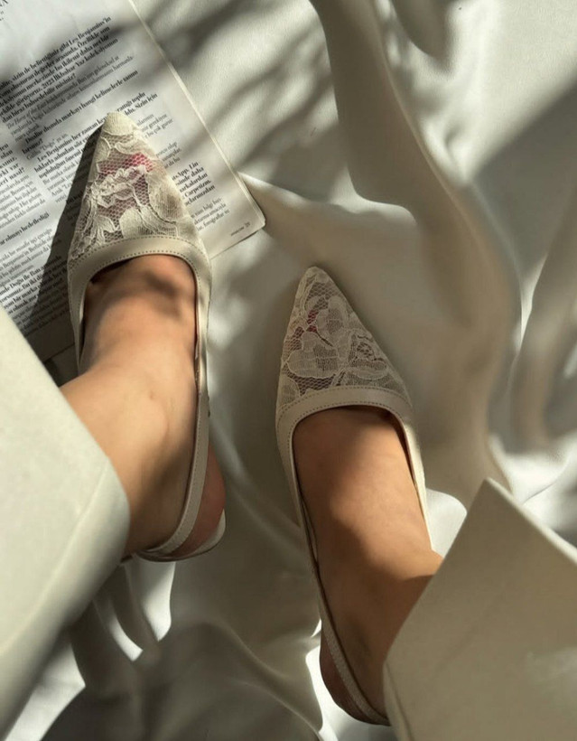 کفش مجلسی گیپوری/دانتل زنانه دخترانه بسیار جدید زیره دافوس کیفیت عالی سایزبندی ۳۷ تا ۴۰